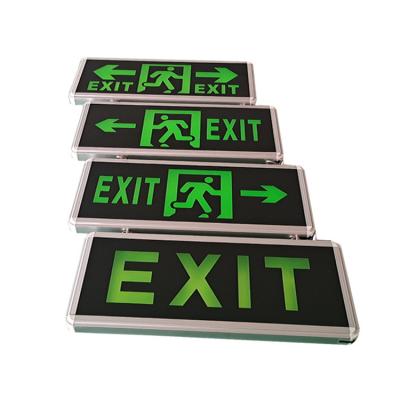 China Outdoor Wall Mounted Hanging Left Right Arrow Pictorgram LED Emergency Light Exit Sign for sale