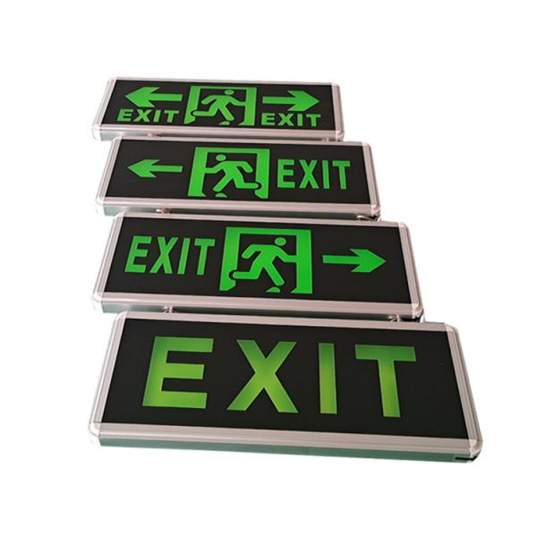 Quality Outdoor Wall Mounted Hanging Left Right Arrow Pictorgram LED Emergency Light Exit Sign for sale