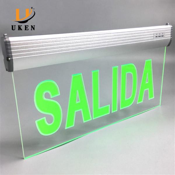 Quality Acrylic led salida de emergencia fire emergency light exit sign indicator light for sale