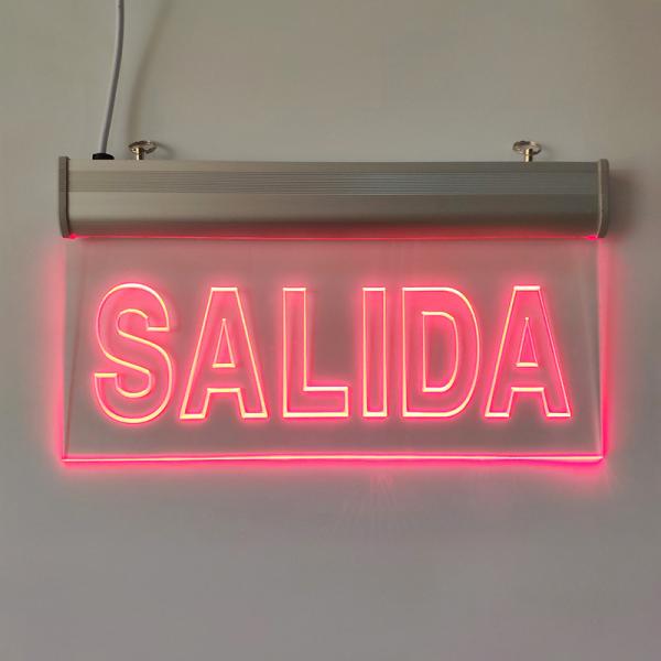 Quality Acrylic led salida de emergencia fire emergency light exit sign indicator light for sale