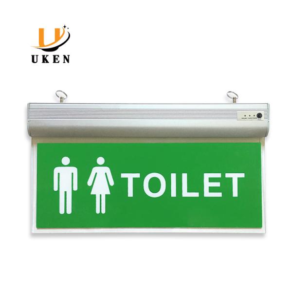 Quality Aluminum Acrylic LED Exit Sign Plate Toilet Board Illuminated Sign with Light for sale