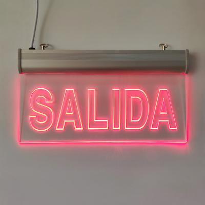 Quality Aluminum Acrylic LED Exit Sign Plate Toilet Board Illuminated Sign with Light for sale