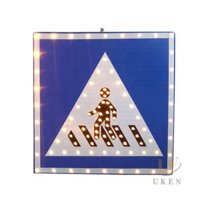 China Safety Solar Traffic Sign Warning Road Arrow Stop Reflective Flashing LED Sign for sale