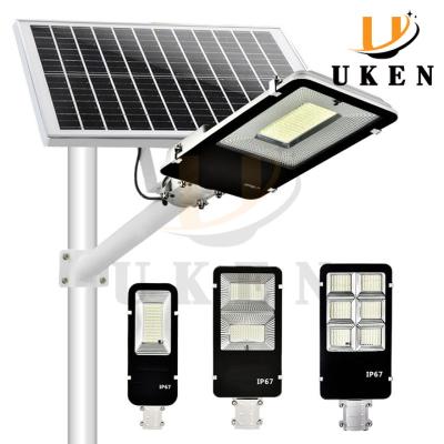 China 2023 Complete Set Commercial 3000w All in Two Double Arm Pole Outdoor Waterproof Solar Power Street Light for sale