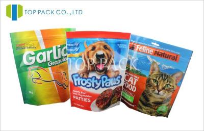 China Dog Food Zipper Printed Stand Up Resealable Pouches 350g Pet / White PE Plastic Pouch Packaging for sale
