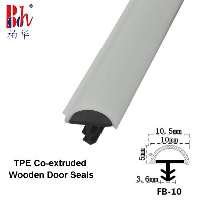 China Gecoëxtrudeerde D-vorm rubberen afdichtingsstrips Houten deurafdichtingsstrip Tochtstrip Witte kleur Te koop