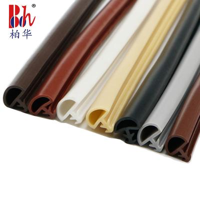 China Anticollision Wooden Door Seal Strip Slot Type Pvc Rubber Door Seal for sale