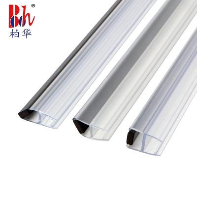 China Good resilience Shower Door Magnetic Strip PVC Waterproof Seals For 8mm Glass for sale