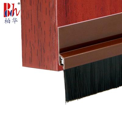China Self Adhesive Door Bottom Seal Strip Flexible Brush Type Door Sweep for sale