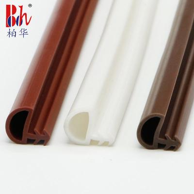China D Shape Pvc Seal Strip Door Weather Stipping Side Groove Type 9x5mm for sale