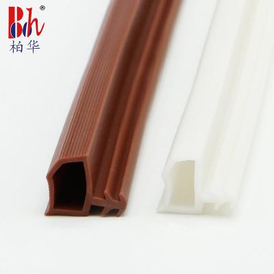 China Irregular Shaped Wooden Door Seal Strip PVC Rubber Weather Stipping for sale