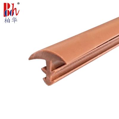 China Solid T Shape Wooden Door Seal Strip Pvc Weather Strip Easy Installation for sale