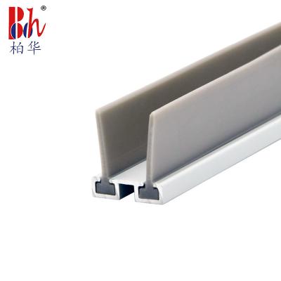 China Windproof Door Bottom Seal Strip Aluminium Alloy With TPE Rubber Tape for sale