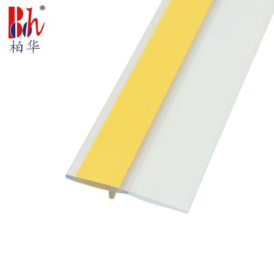 China Co - Extruded PVC Door Bottom Seal Strip Dust Proof Door Sweeps Transparent for sale
