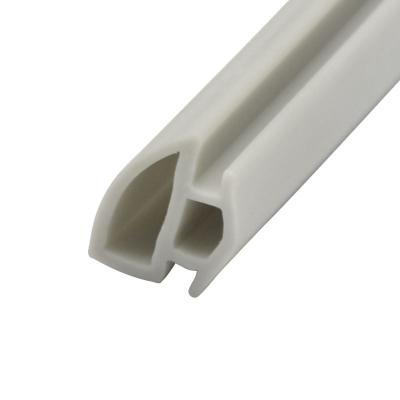 China 200M Roll PVC Rubber Strip Light Grey wardrobe door seal strip for sale