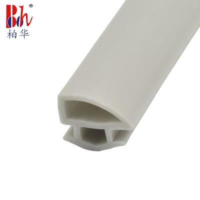 China 200 Meters / Roll PVC Rubber Strip For Wardrobe Door Light Grey for sale