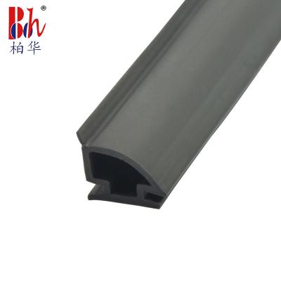China 12.5*10mm PVC Rubber Strip TPE Anti Collision For Sliding Door Black Color for sale