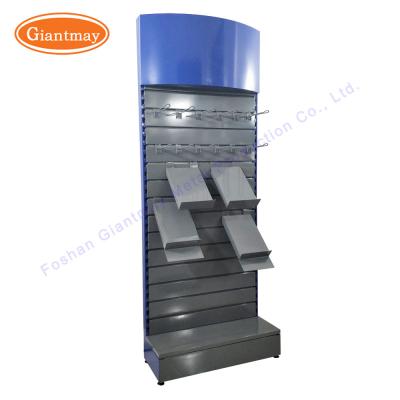 China Cosmetic Floor Stand Freestanding Display Slatwall for sale