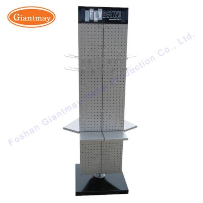 China Hardware Merchandise Turntable Rack Rotating Pegboard Display Stand for sale