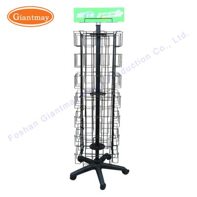 China 56 Pockets Metal Wire Racks For Sale Greeting Card Stand for sale