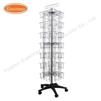 China 56 Pockets Metal Gift Rack Greeting Card Display Stands for sale