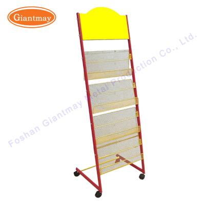 China Stainless Steel Journal Wire Metal Racks Magazine Stand for sale