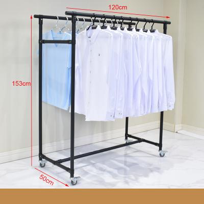 China Stable Structure Clothes Laundry Drying Rack Iron Clothing Rack For Shop for sale