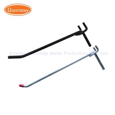 China Steel Single Peg Shelf Metal Display Hook For Hardware Stores for sale