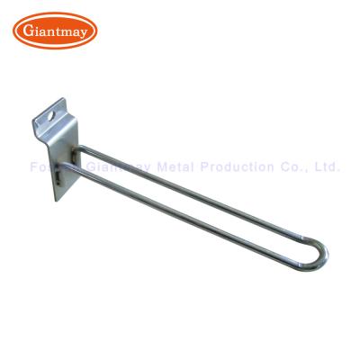 China Supermarket Slatwall Display Hook Double Euro Slat Wall Accessories for sale