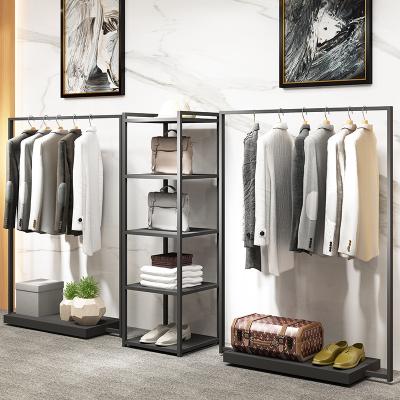 China Show Fashion Clothing Rack Display For Showrooms Garment Display Rolling Rack for sale