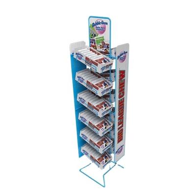 China Brochure Metal Wire Display Stands Rack Supermarket Chocolate 5 Tiers Snacks for sale