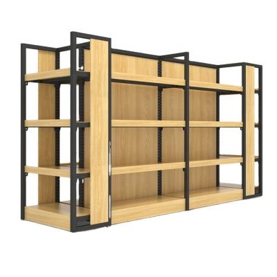China Record Tiered Solid Wood Display Shelving For Walls Merchandise for sale