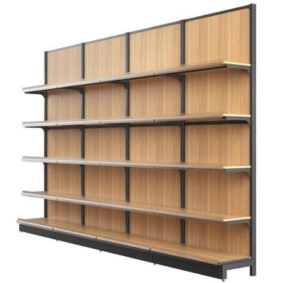 China Liquor Bakery Bookcase Wooden Shop Shelving Units Floor Supermarket Metal for sale
