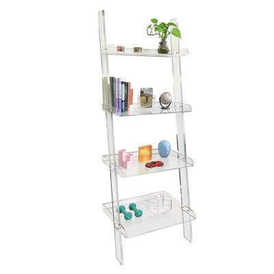 China 4  Tier Plant Acrylic Book Rack Display Shelf Home Decoration for sale
