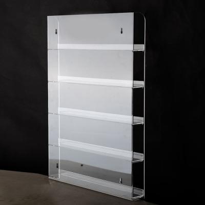 China Nail Polish Acrylic Display Rack Wall Mounted Shelf Organizer 5 Tiers for sale