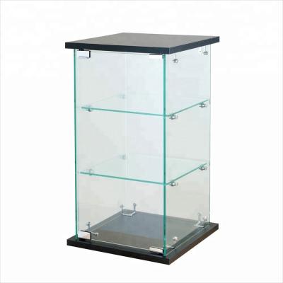 China Modern Glass Display Rack Sample Jewelry Countertop Black Tower for sale