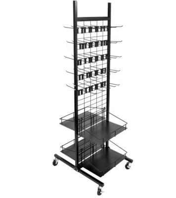 China Store Supermarket Store Fixtures Retail Rolling Merchandise Display Stand Rack for sale
