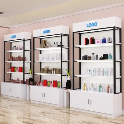 China Cosmetic Makeup Wood Retail Display Cases Wooden Wall for sale
