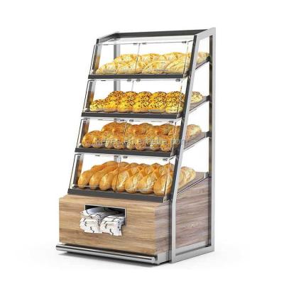 China Wood Bakery Bread Display Racks Stand Commercial Candy Store Display Cases for sale