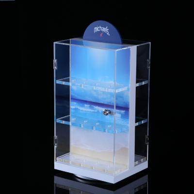 China Wall Mounted Lighted Custom Retail Display Cases Wooden Wall Showcase for sale