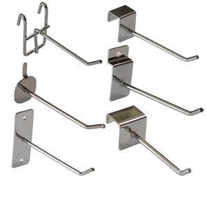 China Retail Metal Display Hanging Hooks Rack Double Wire Slotted Merchandise Hanging Strips for sale