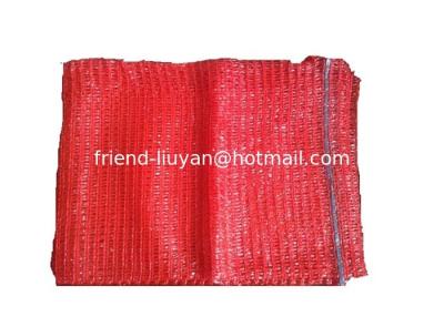 China Red Woven Mesh Bag Ventilated Mesh Sacks For Fresh Fruits for sale