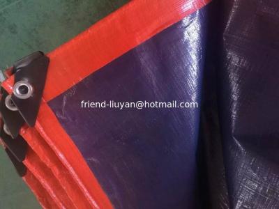 China Rollo de lona de PE resistente a los rayos UV Naranja Azul para su cubierta de barco en venta