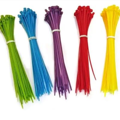 China 4.8x368mm Cable de nylon colorido corbata con cremallera UV Tratado Negro Rojo Azul Blanco en venta