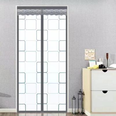 China Cortina de puerta de papel impreso, cortina de puerta de película magnética anti-frío 90x220cm en venta