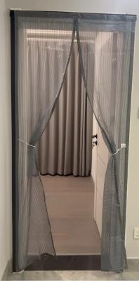 China Nylon Wire Mesh Door Curtain, Mosquito Net 100x210cm Magnetic Screen Door Soft Mesh Door for sale