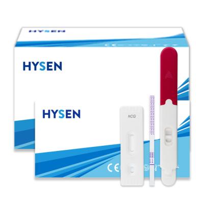 China Amostra de urina HCG Testes de gravidez com tiras/cassetes/midstream com tecnologia de leitura rápida à venda