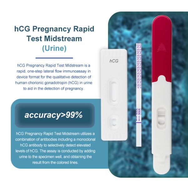 Quality CE Certified HCG Rapid One Step Pregnancy Test Urine Test Kit for Accurate for sale