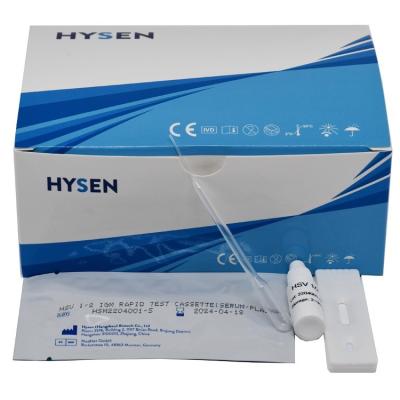 中国 クラスII CE 承認 HSV 1 2 IgM 抗体迅速検査キット 病院用 青いパッケージ 販売のため