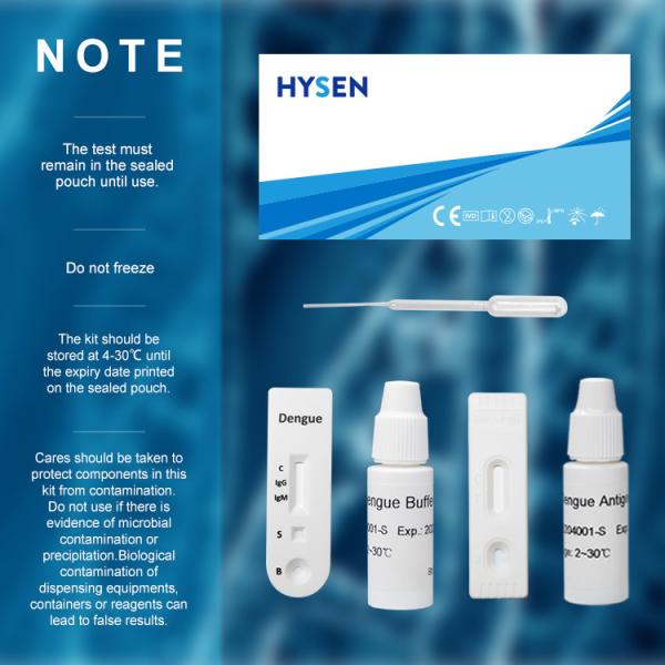 Quality Specimen Wb/S/P Hysen Dengue Antigen Rapid Test Kits Igg/Igm Combo CE and ISO for sale